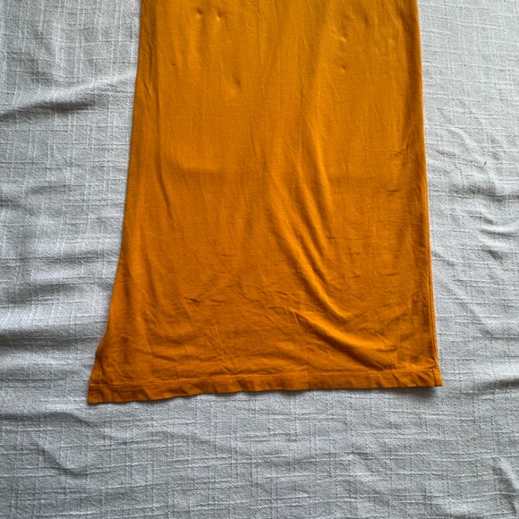 Apparis Sleeveless Tee Shirt Dress Slit Gold Yellow SZ XS - Picture 11 of 15